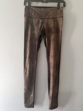 lululemon athletica Bronze Metallic Patterned Leggings